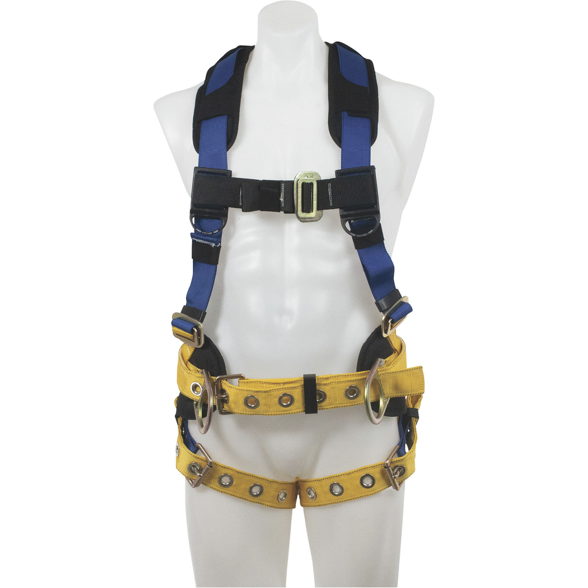 Werner BaseWear Construction Safety 3-Ring Harness, Blue, Medium/Large, Model# H432102